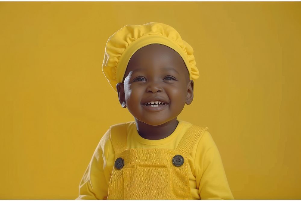 Cool baby black girl with fashionable clothing style full body fun innocence happiness.