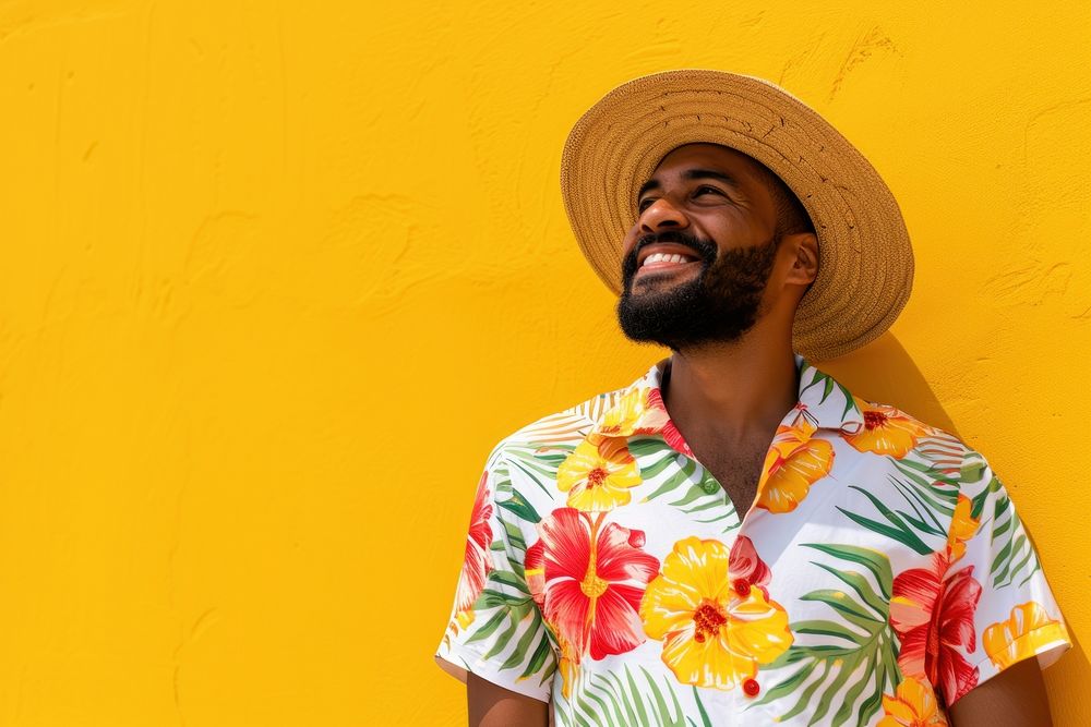Cool young black man with fashionable clothing style full body on colored background adult smile fun.