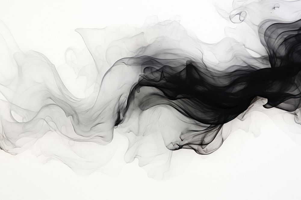 Black and white ink backgrounds flowing smoke.