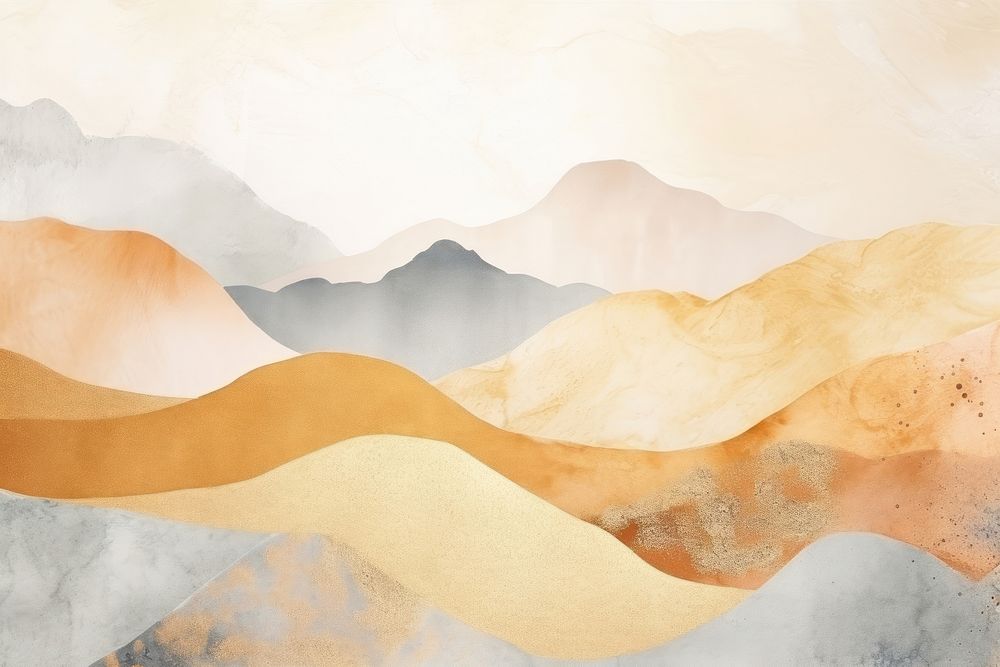 Mountain abstract cute shape backgrounds painting nature.