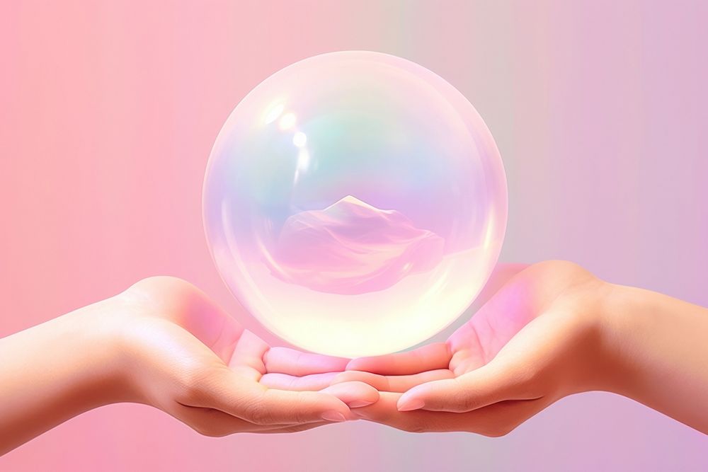 Crystal ball sphere lightweight transparent.