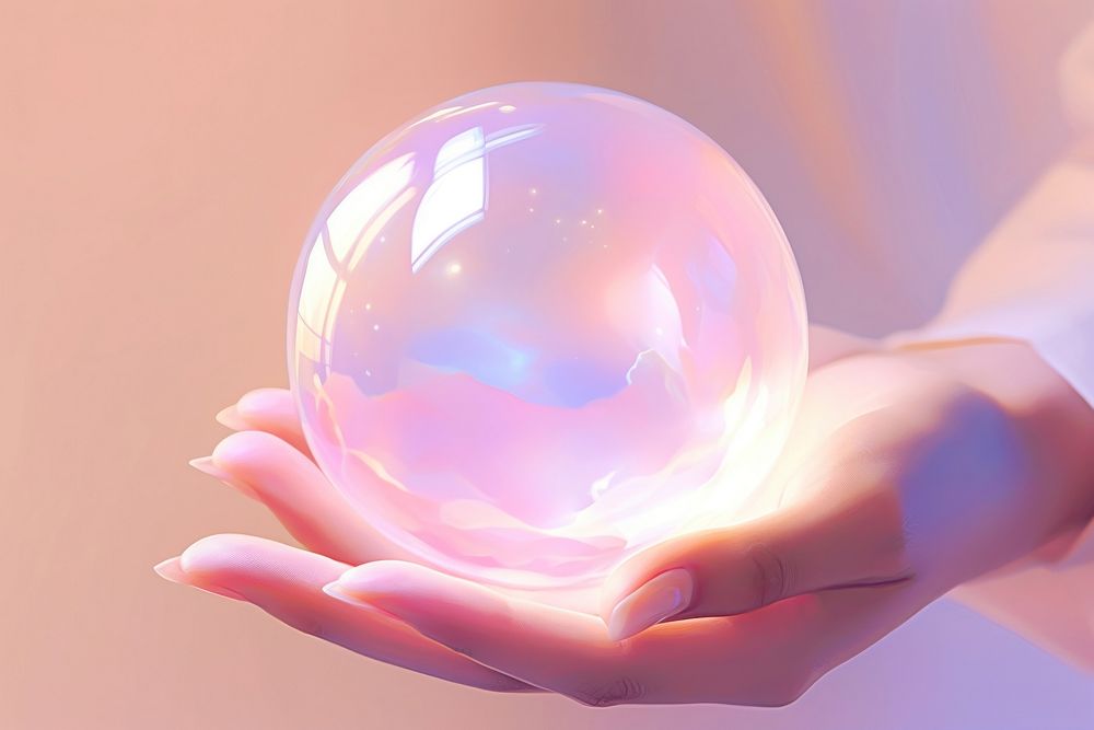 Crystal ball sphere transparent technology.