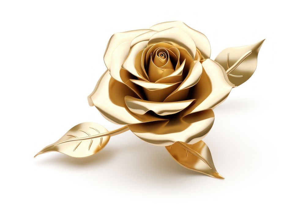 Flower rose plant gold.