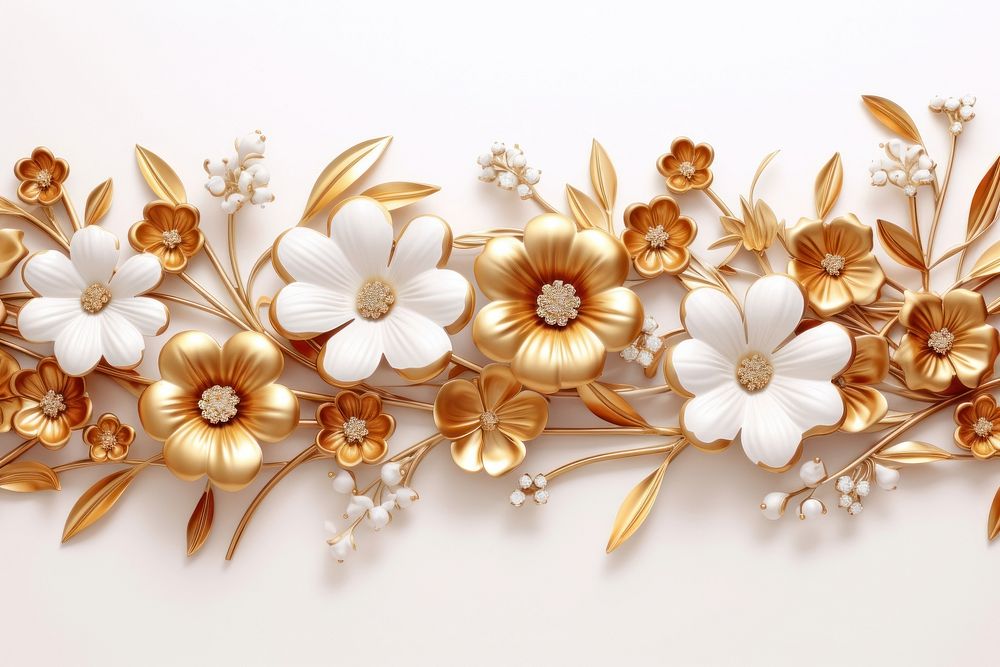 Jewelry pattern flower white.
