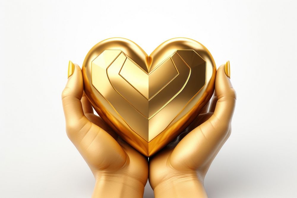 Gold jewelry heart adult.