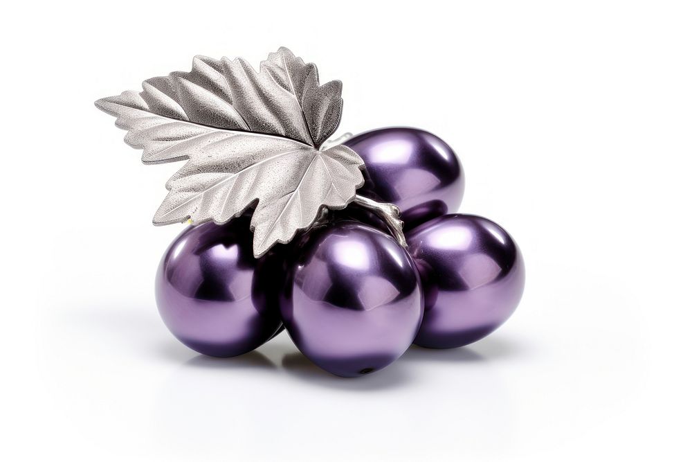 Grapes fruit jewelry silver.