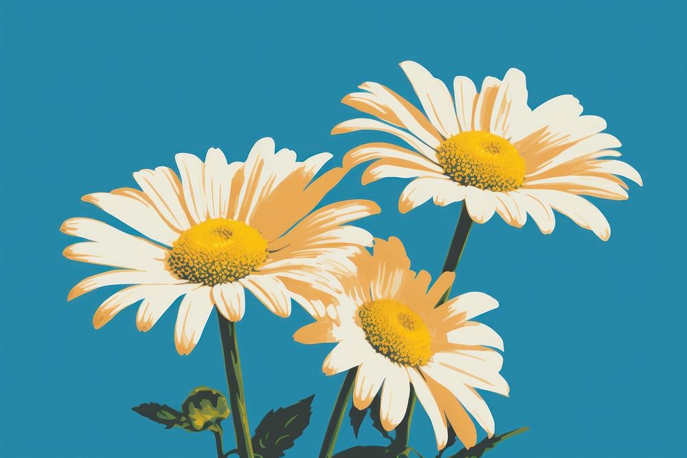  Daisy flower petal plant. AI generated Image by rawpixel.