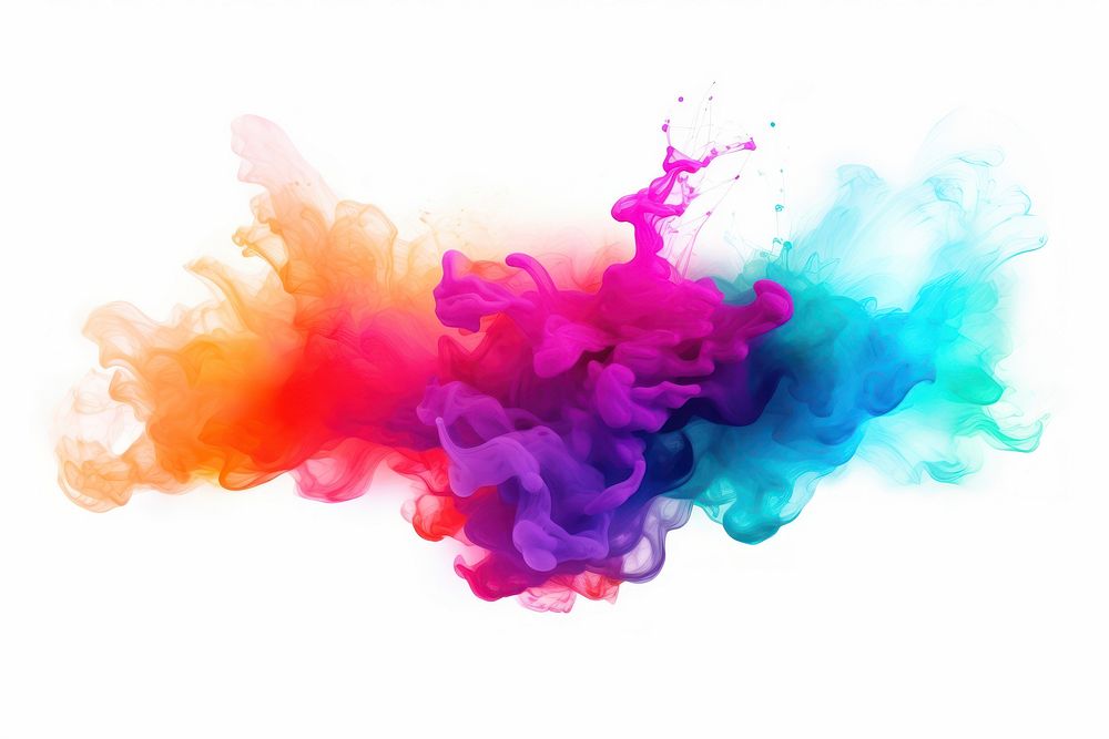 A colorful smoke explosion backgrounds purple paint. AI generated Image by rawpixel.