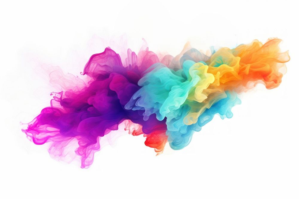 A colorful smoke explosion backgrounds paint white background. AI generated Image by rawpixel.
