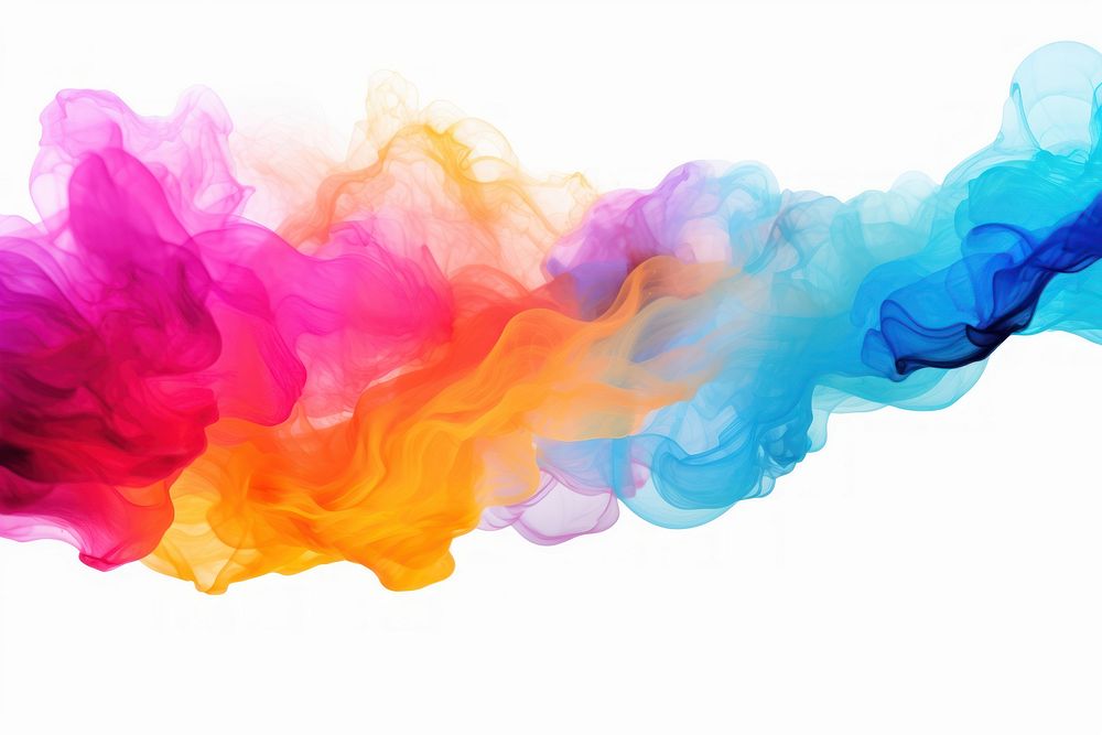 A colorful smoke explosion backgrounds paint white background. AI generated Image by rawpixel.