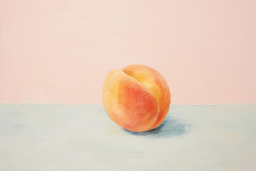  Peach painting freshness apricot. AI generated Image by rawpixel.