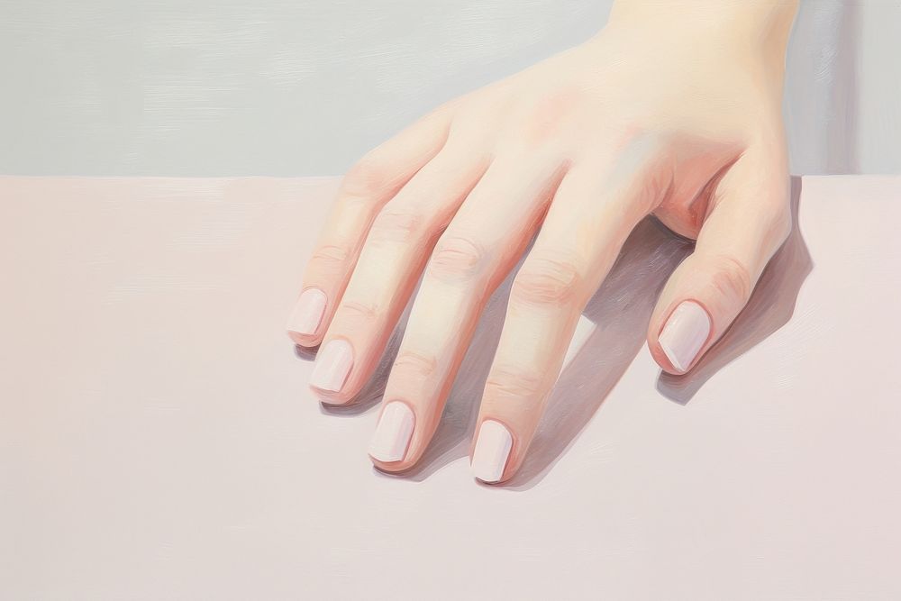  Pastel nail polish finger hand skin. AI generated Image by rawpixel.