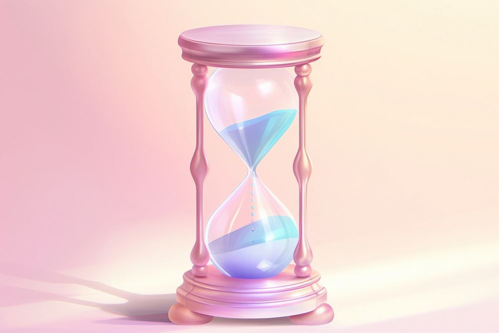Hourglass illuminated deadline research.