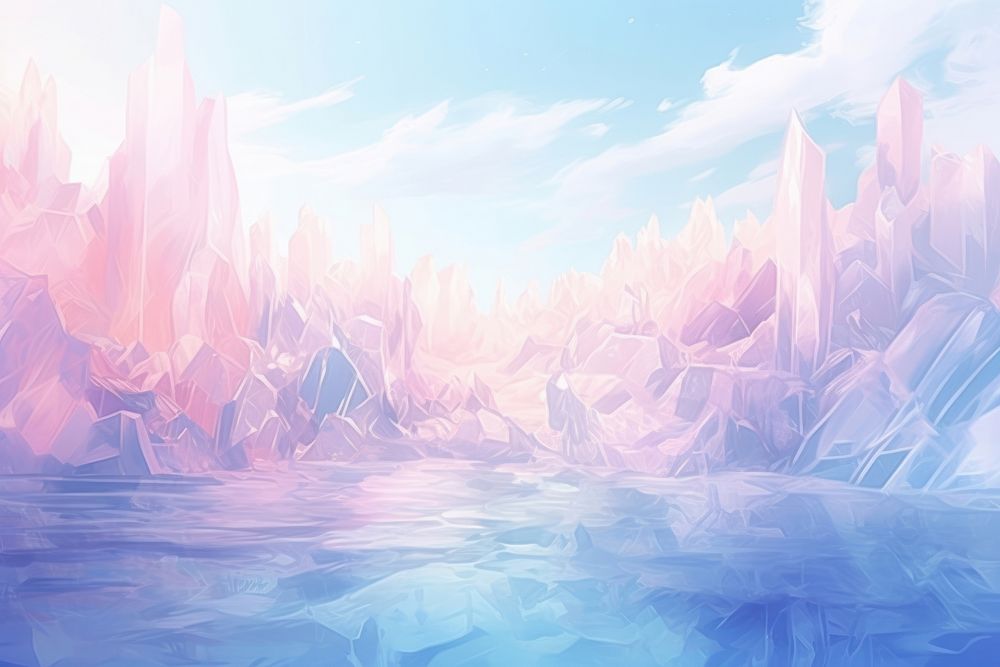 Ice landscape outdoors drawing.