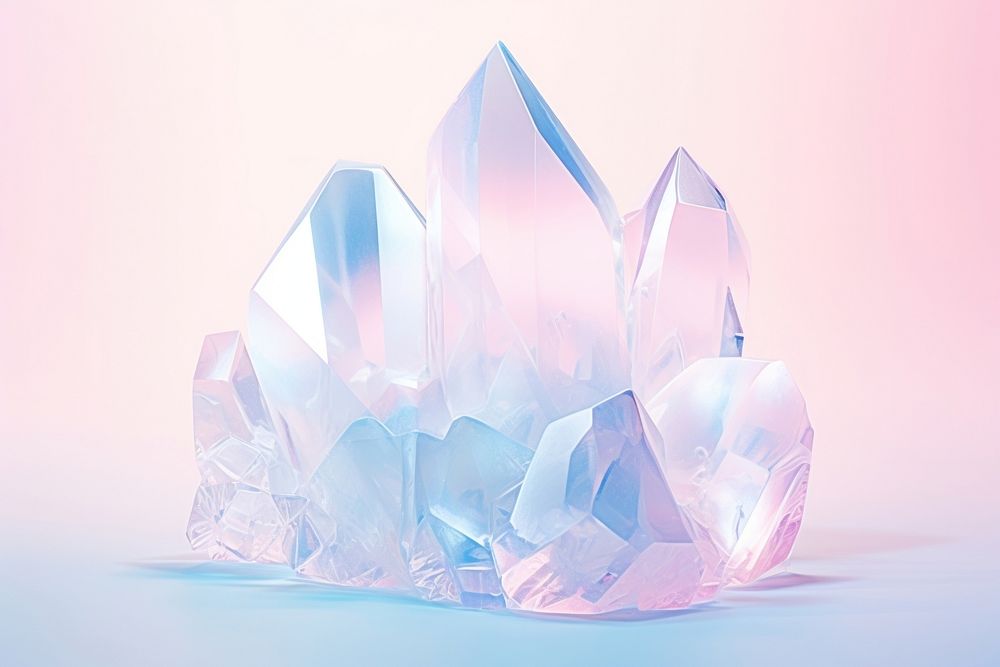 Ice crystal mineral quartz.