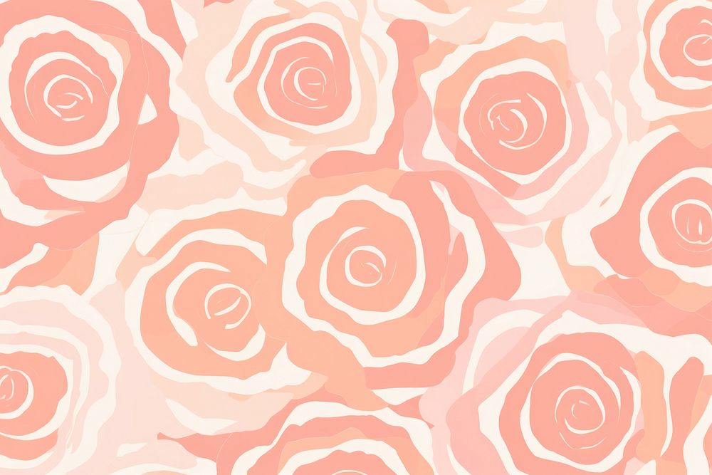 Stroke painting of rose pattern backgrounds flower.