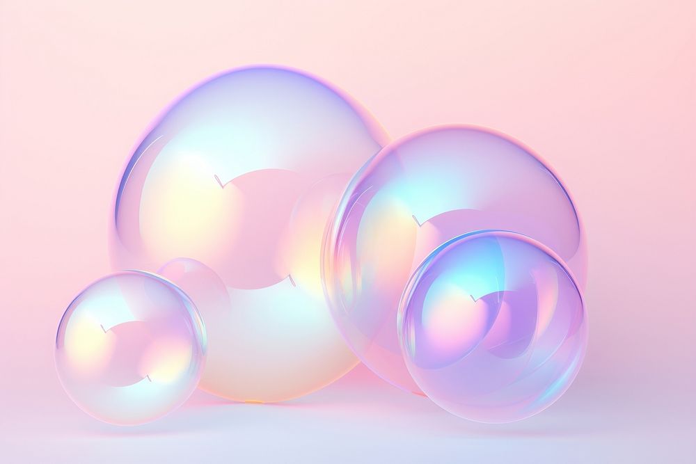 3D objects bubble sphere shiny.