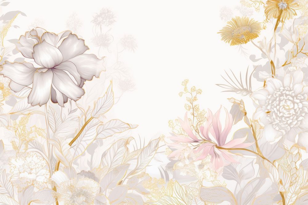 Toile wallpaper with flower backgrounds pattern plant.