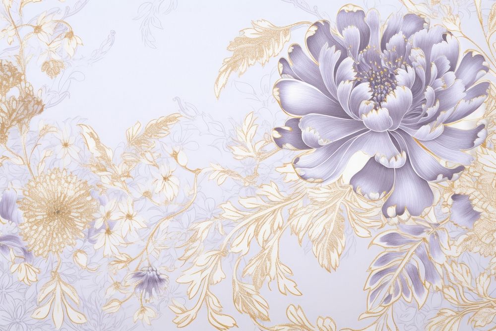 Toile wallpaper with flower backgrounds pattern fragility.