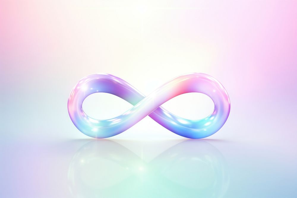 Infinity sign purple abstract graphics.