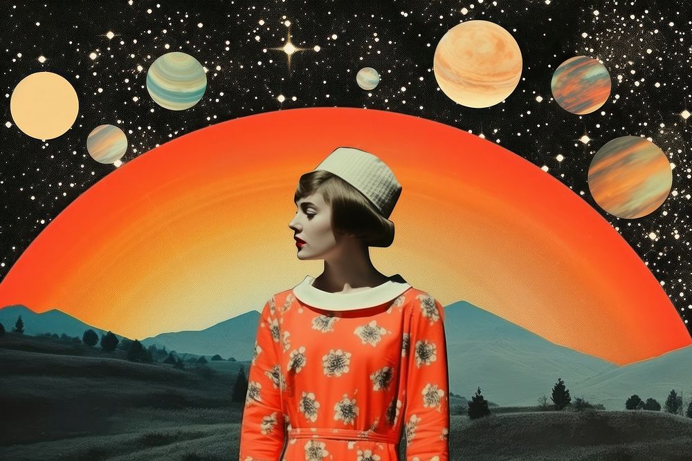  Asteriod astronomy portrait fashion. AI generated Image by rawpixel.