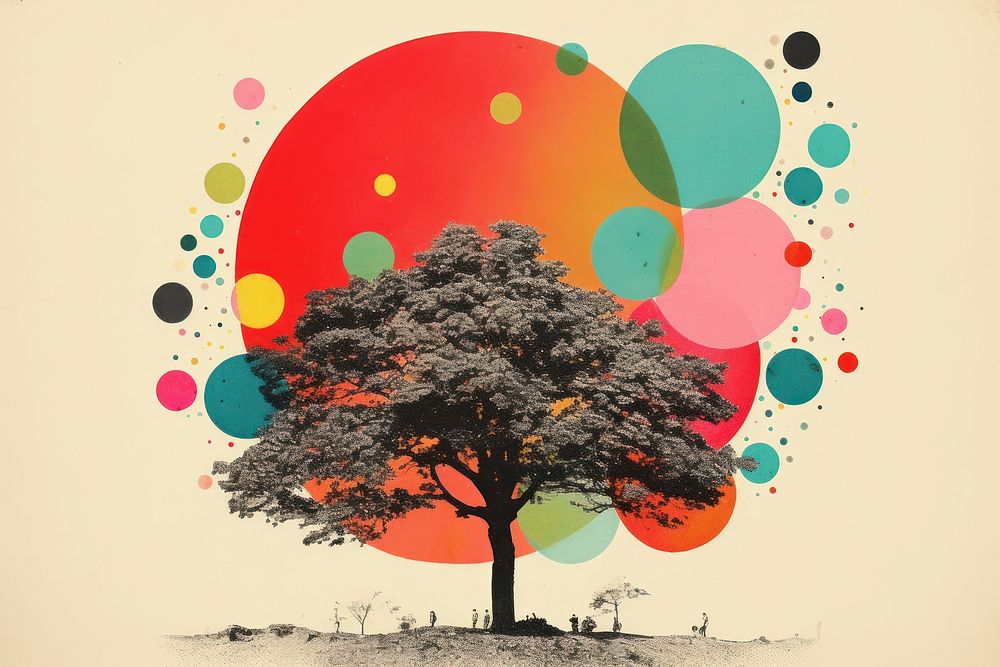  Tree plant art creativity. AI generated Image by rawpixel.