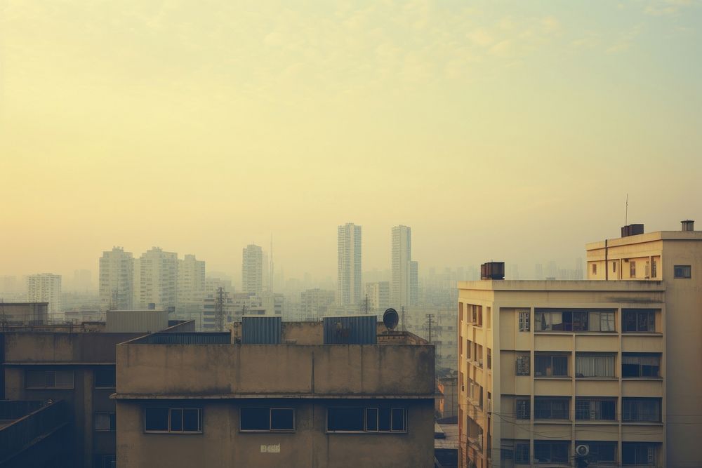  City view architecture cityscape outdoors. AI generated Image by rawpixel.