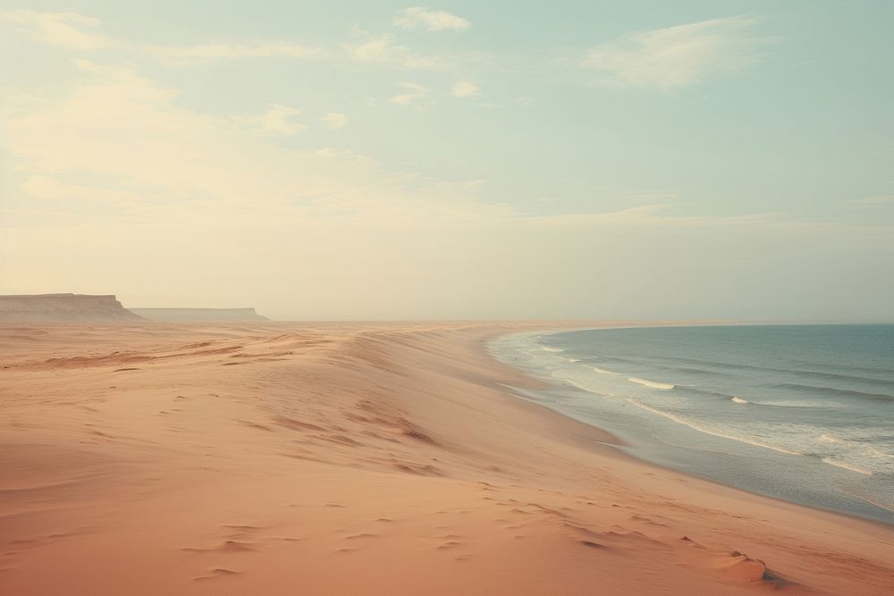  Desert sea outdoors horizon. AI generated Image by rawpixel.