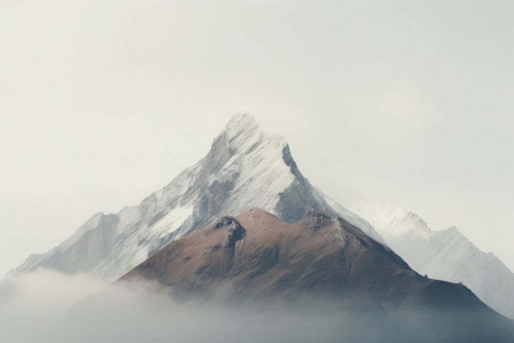  Mountain outdoors nature snow. AI generated Image by rawpixel.