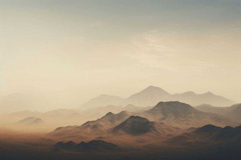  Mountain range outdoors nature mist. AI generated Image by rawpixel.
