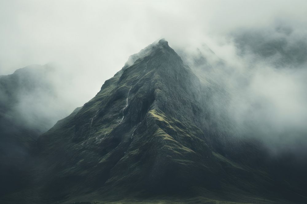  Mountain mist outdoors nature. AI generated Image by rawpixel.