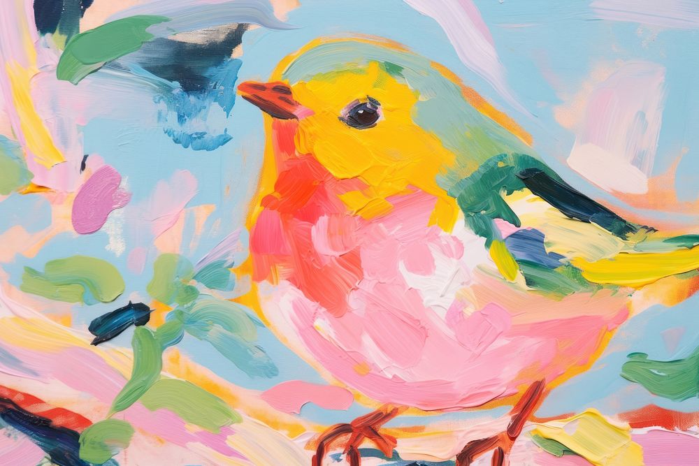  Bird painting art backgrounds. AI generated Image by rawpixel.