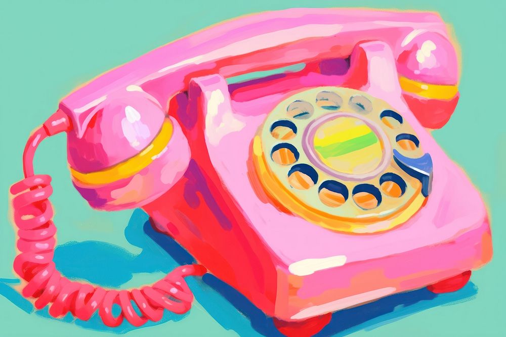 Vintage phone art electronics technology. AI generated Image by rawpixel.