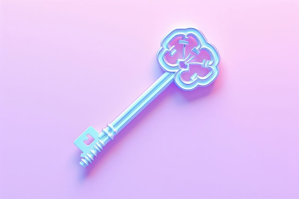 Pastel 3D key pattern lollipop weaponry.