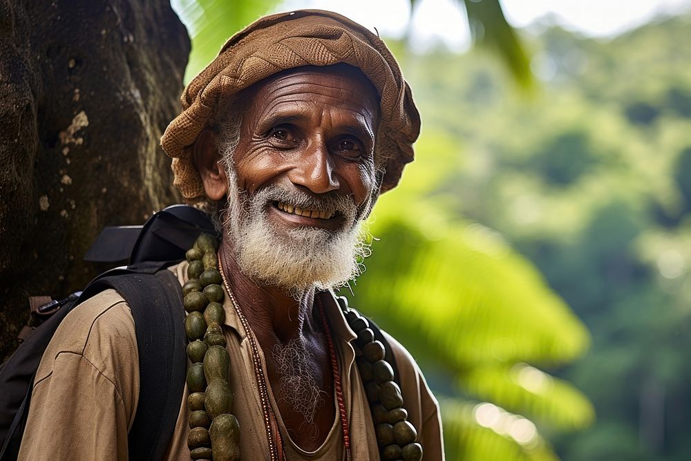 Sri Lanka adult tribe man.