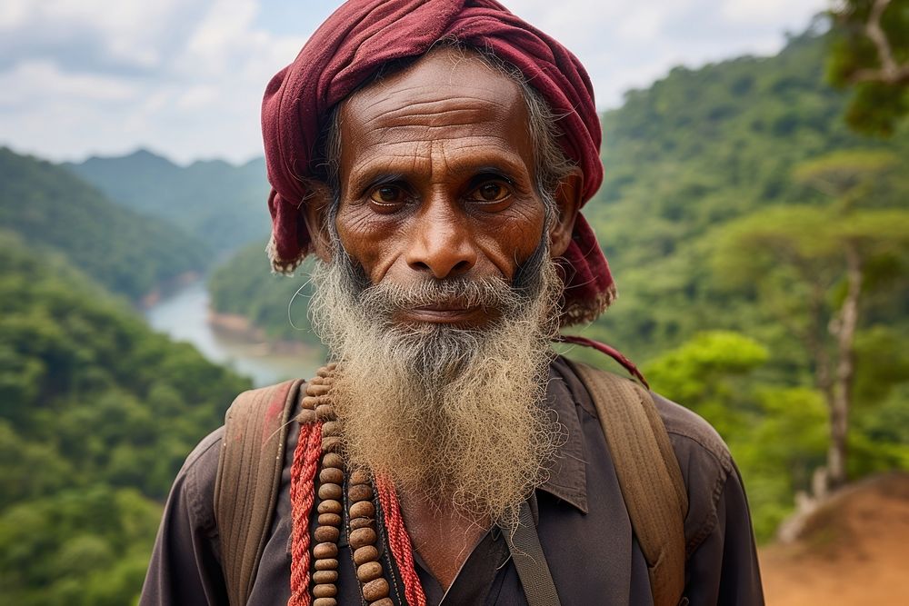 Sri Lanka adult tribe man.