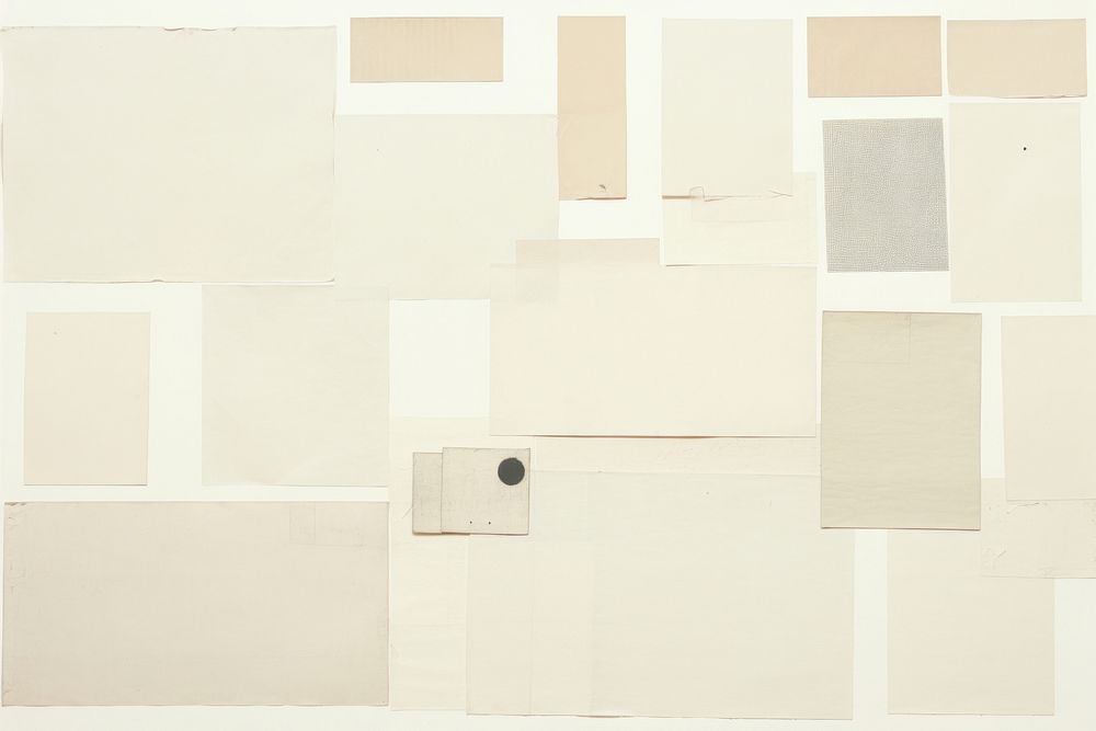 Craft paper collage backgrounds white wall.