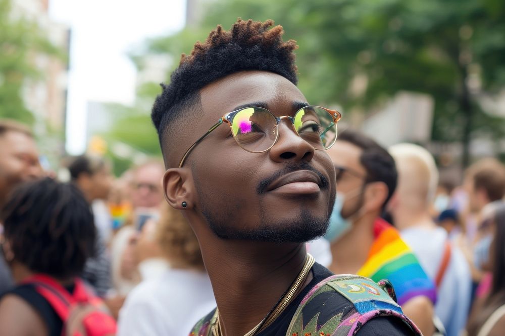 African American Gay Power And Pride photography sunglasses portrait.