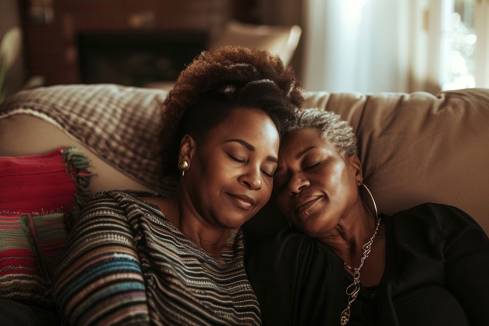 African American Lesbian couple photography portrait adult.