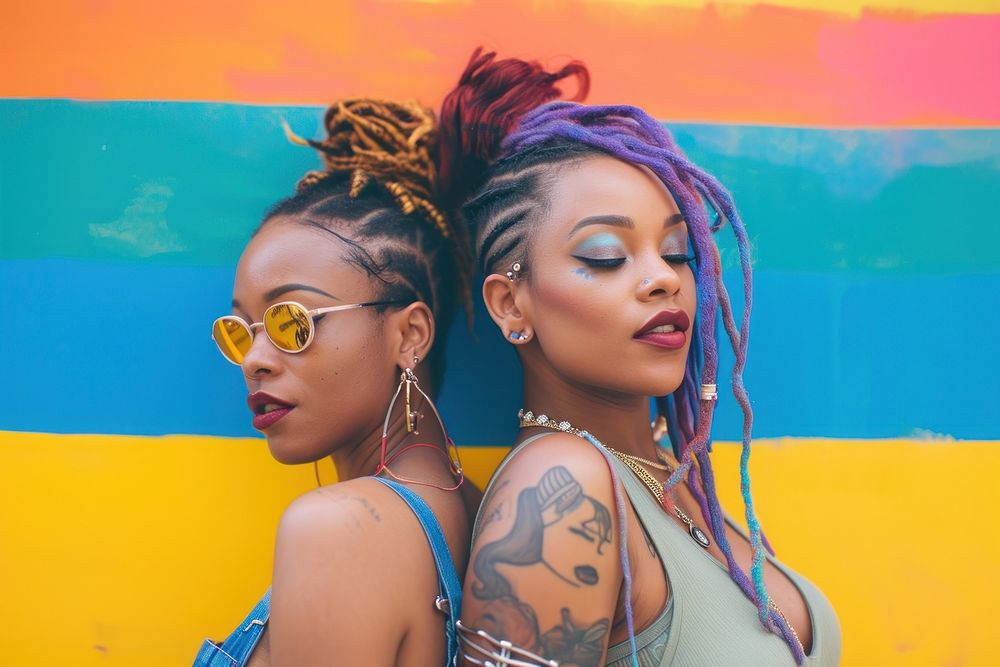 African american lesbian adult women hair.