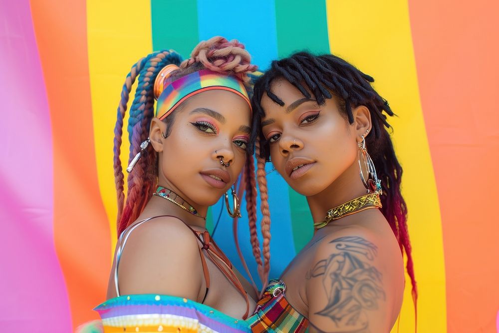 African american lesbian tattoo women hair.