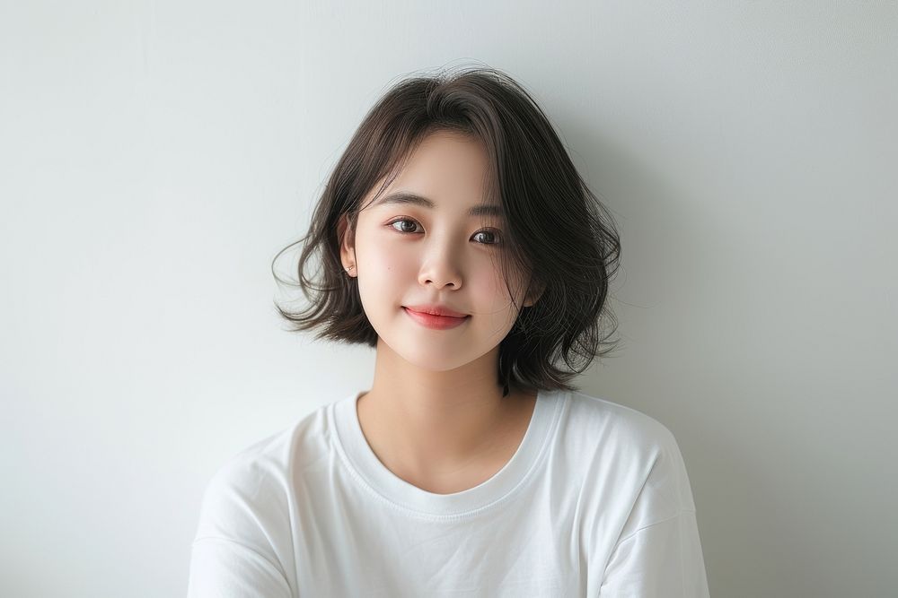 Korean female portrait smiling adult.
