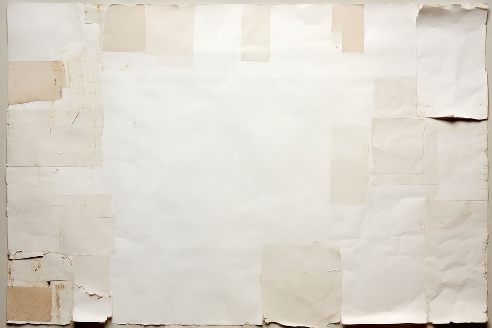 Paper note collage backgrounds white wall.