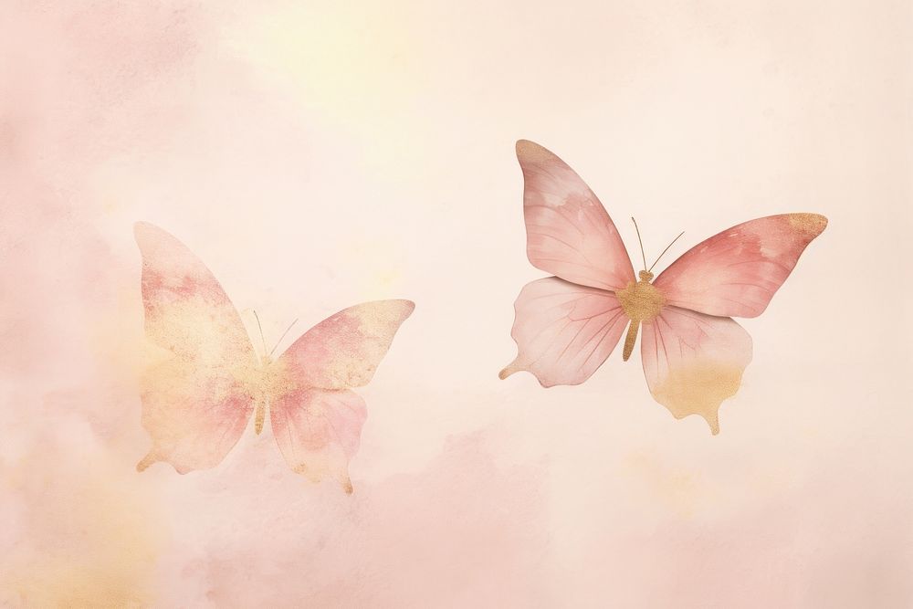 Brown watercolor background butterfly animal insect.
