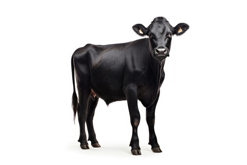 A black cow livestock mammal cattle. AI generated Image by rawpixel.