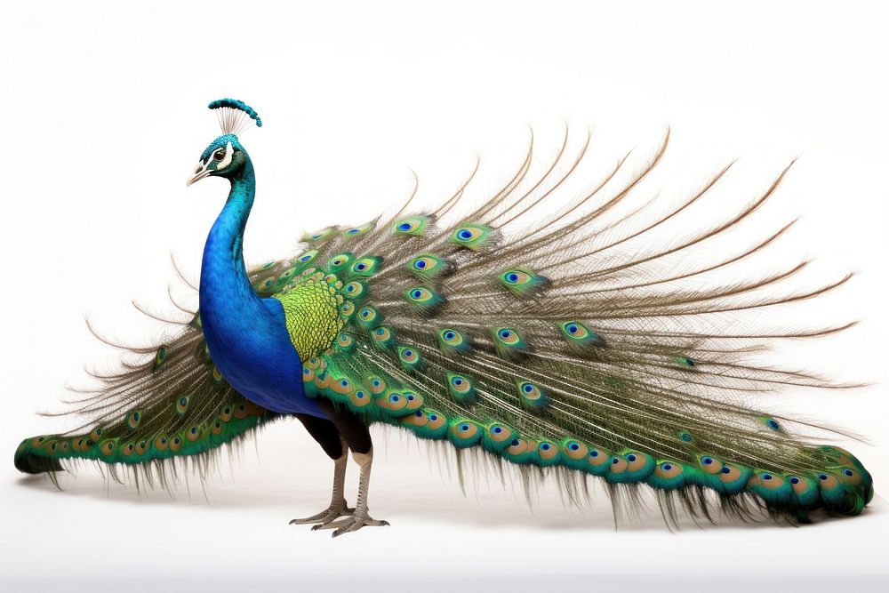Peacock animal bird tail. AI generated Image by rawpixel.