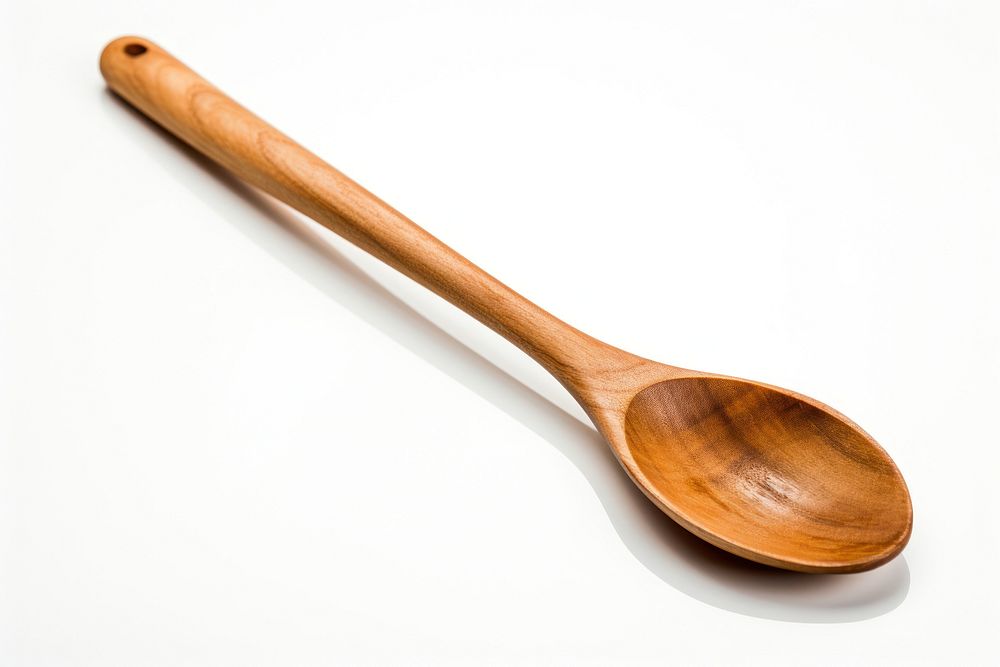 A wooden spoon ladle white background kitchen utensil. AI generated Image by rawpixel.