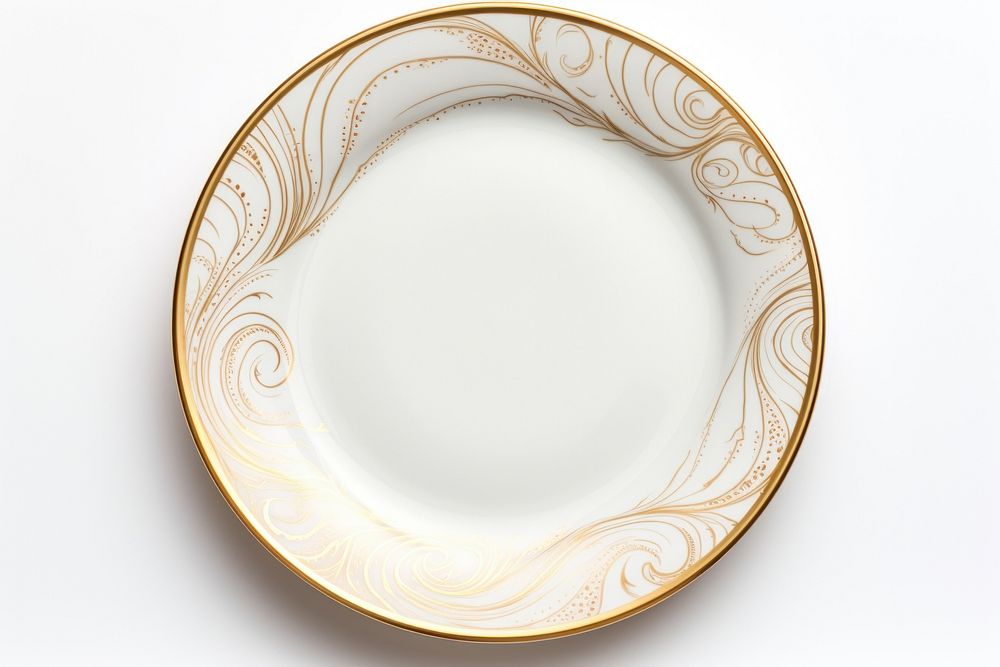 A white plate porcelain platter saucer. AI generated Image by rawpixel.