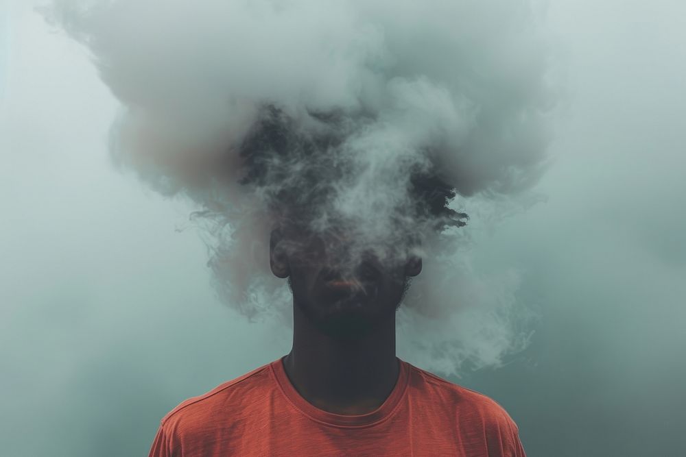 African American man photography portrait smoking.