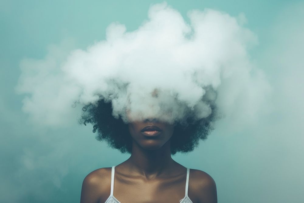 African American woman photography portrait smoke.